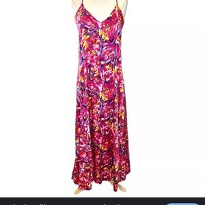 Nicole Miller Pink and Yellow Floral Dress